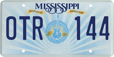MS license plate OTR144