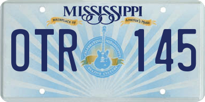 MS license plate OTR145