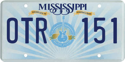 MS license plate OTR151