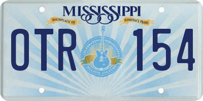 MS license plate OTR154