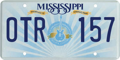 MS license plate OTR157