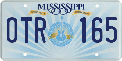 MS license plate OTR165