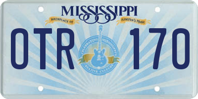 MS license plate OTR170