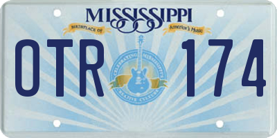 MS license plate OTR174