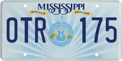 MS license plate OTR175