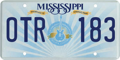 MS license plate OTR183