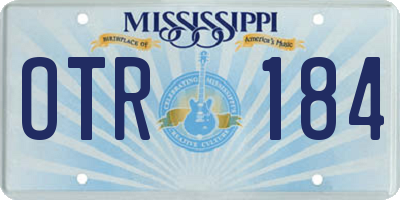 MS license plate OTR184