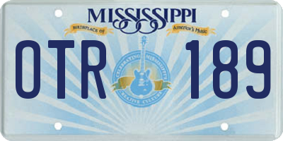 MS license plate OTR189