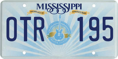 MS license plate OTR195