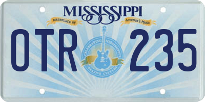 MS license plate OTR235