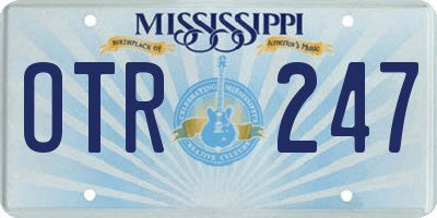 MS license plate OTR247