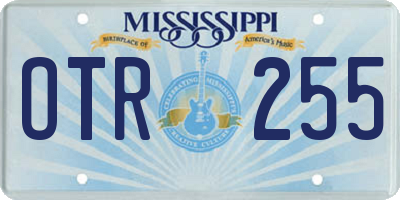 MS license plate OTR255