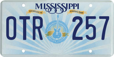 MS license plate OTR257