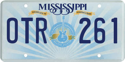 MS license plate OTR261