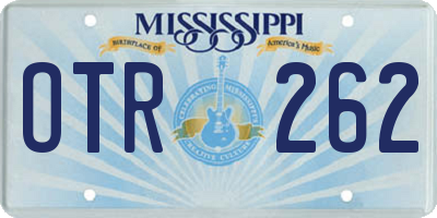 MS license plate OTR262