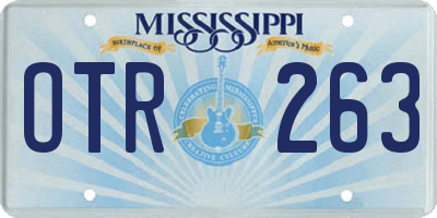 MS license plate OTR263