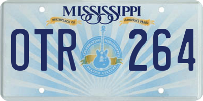 MS license plate OTR264