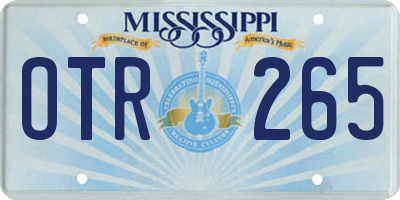 MS license plate OTR265