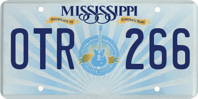 MS license plate OTR266