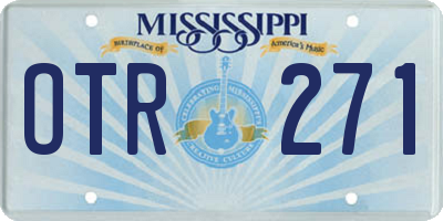 MS license plate OTR271
