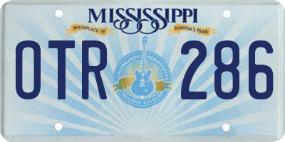 MS license plate OTR286