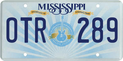 MS license plate OTR289