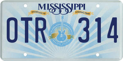 MS license plate OTR314