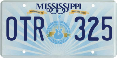 MS license plate OTR325