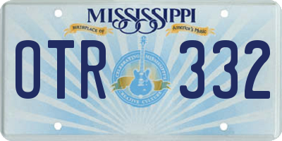 MS license plate OTR332