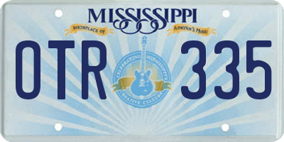 MS license plate OTR335