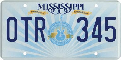 MS license plate OTR345