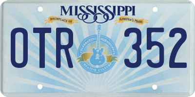 MS license plate OTR352