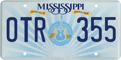 MS license plate OTR355