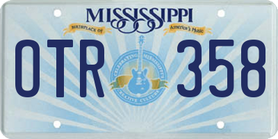 MS license plate OTR358