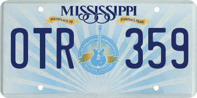 MS license plate OTR359