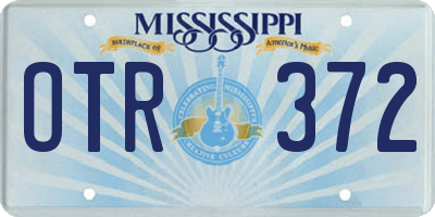 MS license plate OTR372