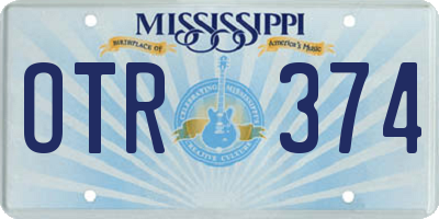 MS license plate OTR374