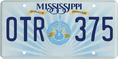 MS license plate OTR375