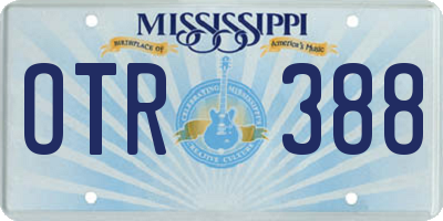 MS license plate OTR388