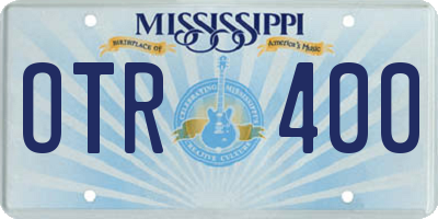 MS license plate OTR400
