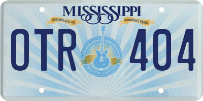MS license plate OTR404