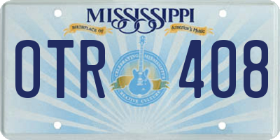 MS license plate OTR408