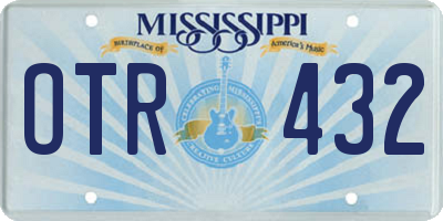 MS license plate OTR432