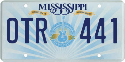 MS license plate OTR441