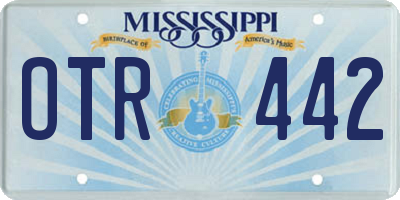 MS license plate OTR442