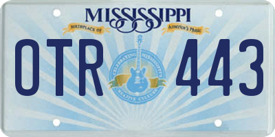 MS license plate OTR443