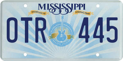 MS license plate OTR445