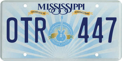 MS license plate OTR447