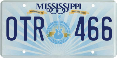 MS license plate OTR466