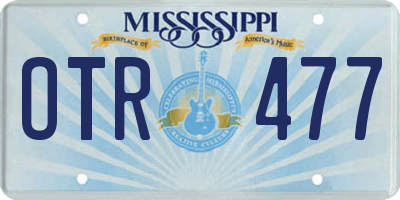 MS license plate OTR477